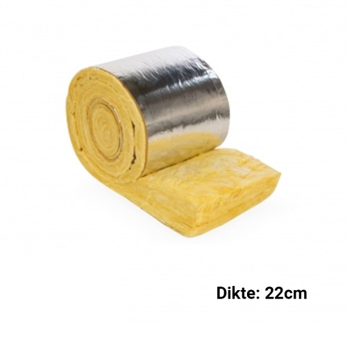 Glaswol Isover met spijkerflens 22cm dik 3200x450mm Rd: 5,50 (=2,88 2 rol/